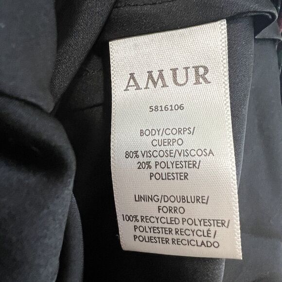 Amur Yael A line Dress In Black Floating Floral Size 2 - Picture 9 of 16